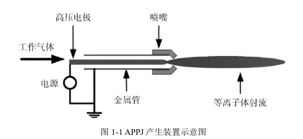 APPJ產(chǎn)生裝置示意圖 